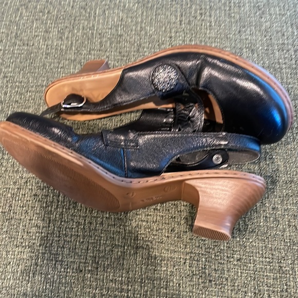 Rieker black leather sling back shoes (sz 40) - Picture 2 of 12